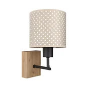 Brilagi - Zidna lampa BOBO WOOD 1xE27/25W/230V hrast/crna/bež/tackice
