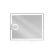 Mexen Onyx kopalniško ogledalo z ličilnim ogledalcem 100 x 80 cm, LED 6000K, proti megljenju - 9813-100-080-611-00
