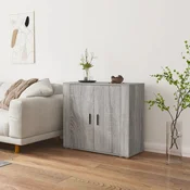 Vidaxl vidaXL Omarica, siva, hrast sonoma, 80x33x70 cm, material na osnovi lesa