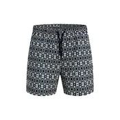 JACK & JONES Kratke kopalne hlače Maui temno modra/bela