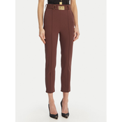 Elisabetta Franchi Hlače iz tkanine PA-132-61E2-V350 Rjava Regular Fit