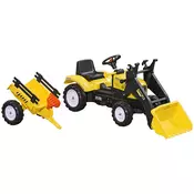 Homestar Pedalni traktor s prikolico in lopato 167x41x52 cm rumene barve
