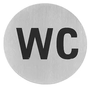 Hendi Samolepilni znak za WC vrata iz nerjavečega jekla, premer 75 mm - Hendi 663622