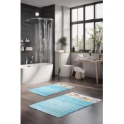 Lessentiel Maison Set prostirki za kupatilo CT-5215, 2 Komada, Svetloplava