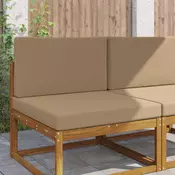 Jastuk za vanjsku sofU 2 pcs Sivo-smeda Poliester
