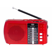 Trevi prenosni radio RA 7F20 P, FM/AW/SW, Bluetooth, rdeč