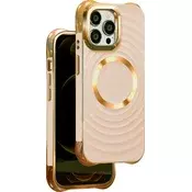 Beauty Glam Magsafe ovitek iPhone 15 - roza