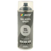 Industrijski akrilni lak sprej RAL HG 400ml Motip - RAL 7016 antracit siva