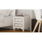 Hanah Home Nocni stocic Rb-103, 45x45x40 cm, Beli