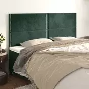 Uzglavlje tamnozeleno 200x5x118/128 cm baršunasto