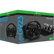 Obnovljen Logitech G923 dirkalni volan s pedali za PC & Xbox One & Xbox Series + 2 leti garancije