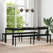vidaXL klop Črna Orehovina 200 x 35 x 45 cm Konstruiran les