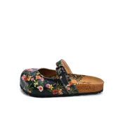 Goby Cokle Women shoes Goby-Calceo mules with flowers CAL2201 črna