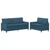Set sofe 2 pcs Plava Baršun