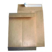 Vrečka B4 z X dnom in tekstilno ojačitvijo 100 g, 250 x 353 mm rjave barve