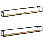 Vidaxl Stenske police 2 kosa 160 cm trden predelan les