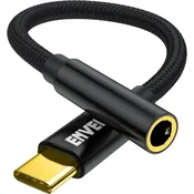 ENVEL USB-C na 3,5 mm adapter za slušalke 1 kos – črn
