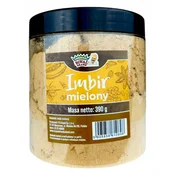 shumee Mleti ingver v velikem, lepem kozarcu za večkratno uporabo 390 g, dobro segreva