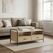 vidaXL Klubska miza Sonoma hrast 99,5 x 49 x 46 cm Inženirski les