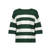 Imily Bela Pulover temno zelena/bela