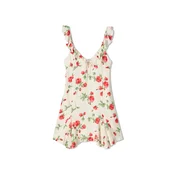 Bershka Poletna obleka zelena/temno zelena/rdeča/bela