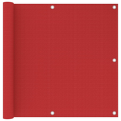 Balkonski zastor crveni 90 x 500 cm HDPE