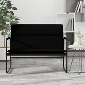 Klupa crna 100 x 64 x 80 cm od umjetne kože