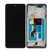 Zaslon za Motorola Moto G86 5G, Steklo na dotik z okvirjem, Cosmic Sky, 5D68C30475, Genuine Service Pack