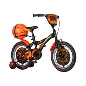 VISITOR Bicikl za decake BAS160 16 Basket EUR1 crno-narandžasti