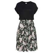 BUFFALO Obleka BF Kleid Cottage Paperba roza/črna