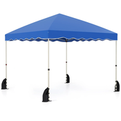 COSTWAY Vrtni šotor Praznični paviljon modre barve 3 x 3 m, (5000163274)