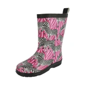 BECK Gumijasti škornji Zebra roza/temno roza/črna/bela