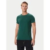 Tommy Jeans Majica DM0DM04411 Temno zelena Slim Fit