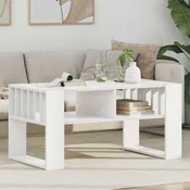vidaXL Klubska miza Bela 92 x 49,5 x 45 cm Konstruiran les