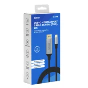 Savio CL-208 crni USB 3.1 Tip-C na DisplayPort 1.4 kabel, 2 m
