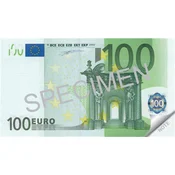 Beležnica, 70 listov, 110x61,5 mm, PANTA PLAST 100 Euro, 70 listov