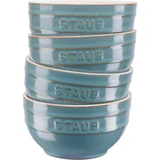 Staub Kuhinjski pripomočki turkizna Serving 04 L 4 Szt Turkusowe Miski Kuchenne Ceramiczne
