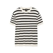Pull&Bear Pulover črna/bela