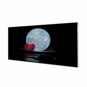 tulup.si Slika na akrilnem steklu Srce lune 125x50 cm 4 obešalnika