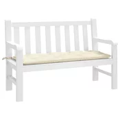 Jastuk za vrtnu klupu krem 120 x 50 x 7 cm od tkanine Oxford