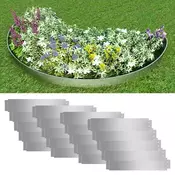 Set ograda za travnjak od pocincanog celika 20 kom 100 x 20 cm