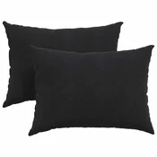 Vidaxl Blazine za kavč 2 szt. Črna 70 x 50 cm Žametna tkanina