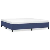 Vidaxl Posteljni okvir brez vzmetnice moder 200x200 cm blago