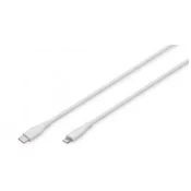 Digitus USB-C Silikonski polnilni kabel, USB-A - USB-C 2m, USB 2.0, 60W, črn