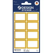Avery Zweckform Z-Design nalepke za gospodinjstvo 4402, odstranljive, dekoracija in označitev kozarčkov, posod, škatel. 24 etiket/zavitek, motiv: zlata obroba, material: papir