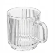 Altom Prozorna, reliefna, elegantna steklena skodelica 360 ml, 1 kos. Selena