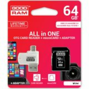 Goodramova pomnilniška kartica Micro Secure Digital Card All-In-ON, 128 GB, multipack, M1A4-1280R12, UHS-I U1 (Class 10), multipack z bralnikom