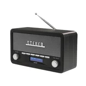 Denver Prenosni digitalni radio Denver DAB-18 v sivi barvi z MP3 predvajanjem, Bluetooth povezljivostjo in vgrajenim zaslonom ter alarmno uro.