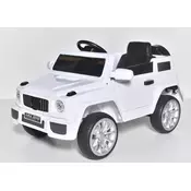 Deciji auto na akumulator Mercedes mini G55 sa mekim gumama i kožnim sedištem - Bela