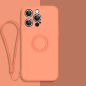 Onasi Silikonski ovitek Liquid Ring za iPhone 13 Pro Max - oranžen